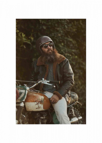 Lederjacke Iron & Resin Irvin braun