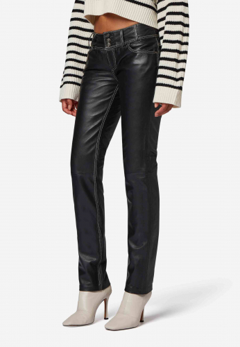 Lederhose Ricano Skinny Pants schwarz