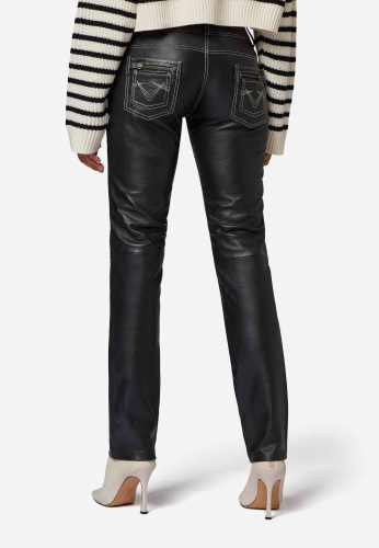 Lederhose Ricano Skinny Pants schwarz