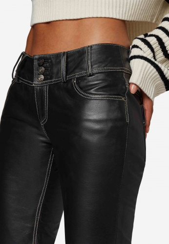Lederhose Ricano Skinny Pants schwarz