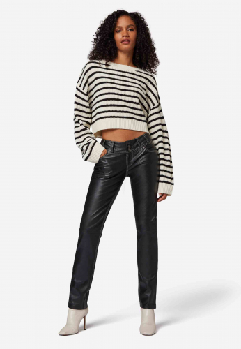 Lederhose Ricano Skinny Pants schwarz