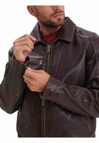 Lederjacke Daytona 73 Mick Maroon