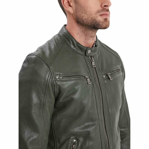 Lederjacke Daytona 73 Gafino grün