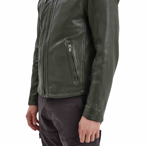 Lederjacke Daytona 73 Gafino grün