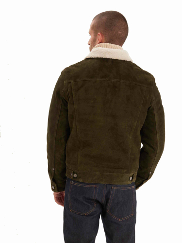 Lederjacke Iron & Resin Open Road Khaki