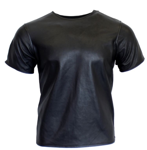 Ledershirt Ricano Lammnappaleder schwarz