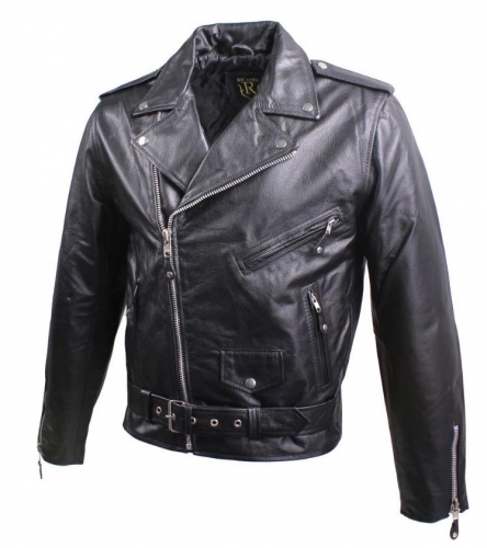 Lederjacke Marlon Brando Bikerjacke schwarz