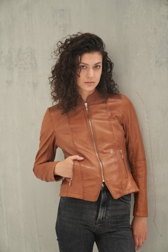Lederjacke Ricano Abigale Cognac-braun