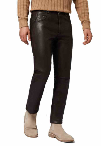 Lederhose Ricano Trant Pant Braun