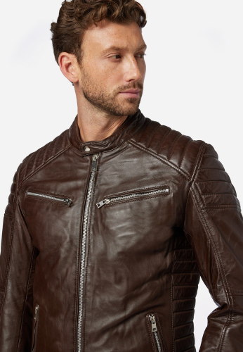 Lederjacke Ricano Cooper braun