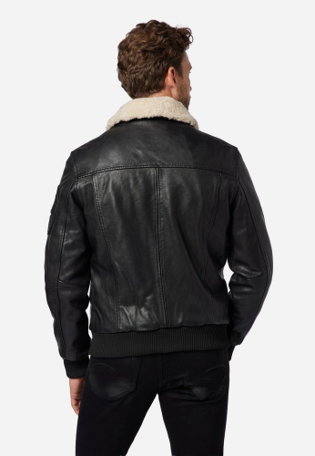Leather Jacket Ricano Pilot II black