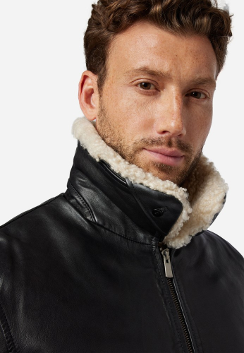 Leather Jacket Ricano Pilot II black