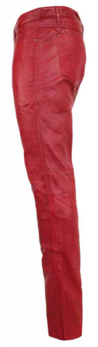 Lederhose Ricano Slim Fit rot