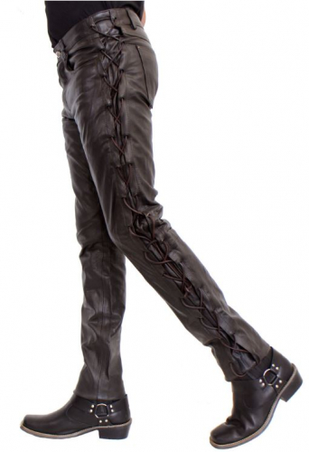 Schnürlederhose Ricano Cow Waxy braun