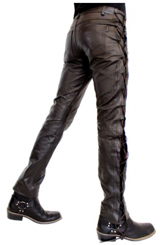 Schnürlederhose Ricano Cow Waxy braun