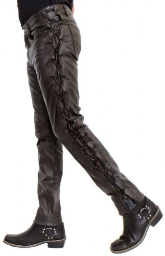 Schnürlederhose Ricano Cow Waxy braun