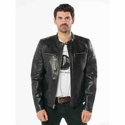 Lederjacke Daytona 73 Cobalt schwarz