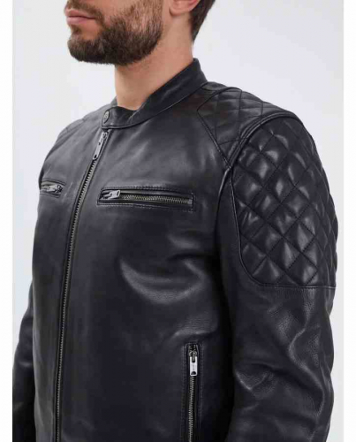 Lederjacke Daytona 73 Cobalt schwarz