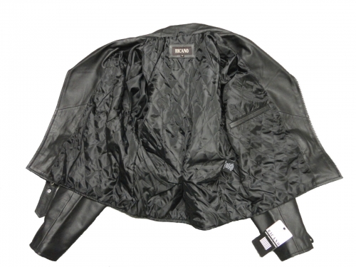 Lederjacke Marlon Brando Bikerjacke schwarz