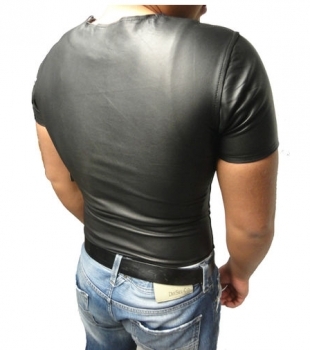 Ledershirt Ricano Lammnappaleder schwarz