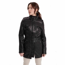 Ledermantel Rose Garden Twilight schwarz