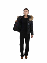 Daunenjacke Levinsky Furs Fugge schwarz