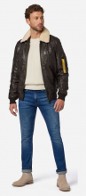 Lederjacke Ricano TG-1011 Pilot-Style braun
